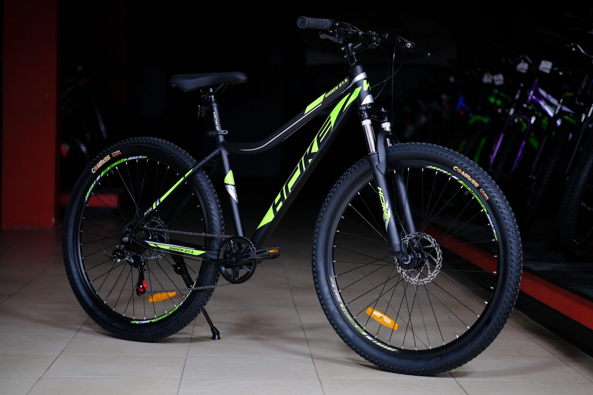 Велосипед HOKE Shock 27,5 MD матовый чёрный-оранжевый 17